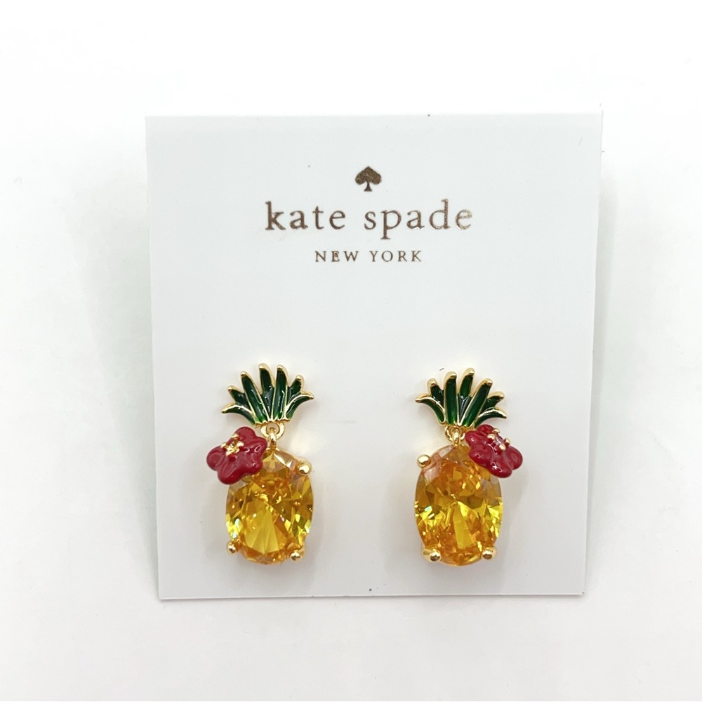 KS017-Kate Spade pineapple earrings